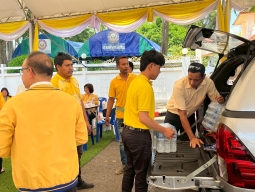พิธีเจริญพระพุทธมนต์และทำบุญตักบาตรถวายพระราชกุศล เนื่องในโอกาสวันเฉลิมพระชนมพรรษา พระบาทสมเด็จพระเจ้าอยู่หัว 28 กรกฎาคม 2568